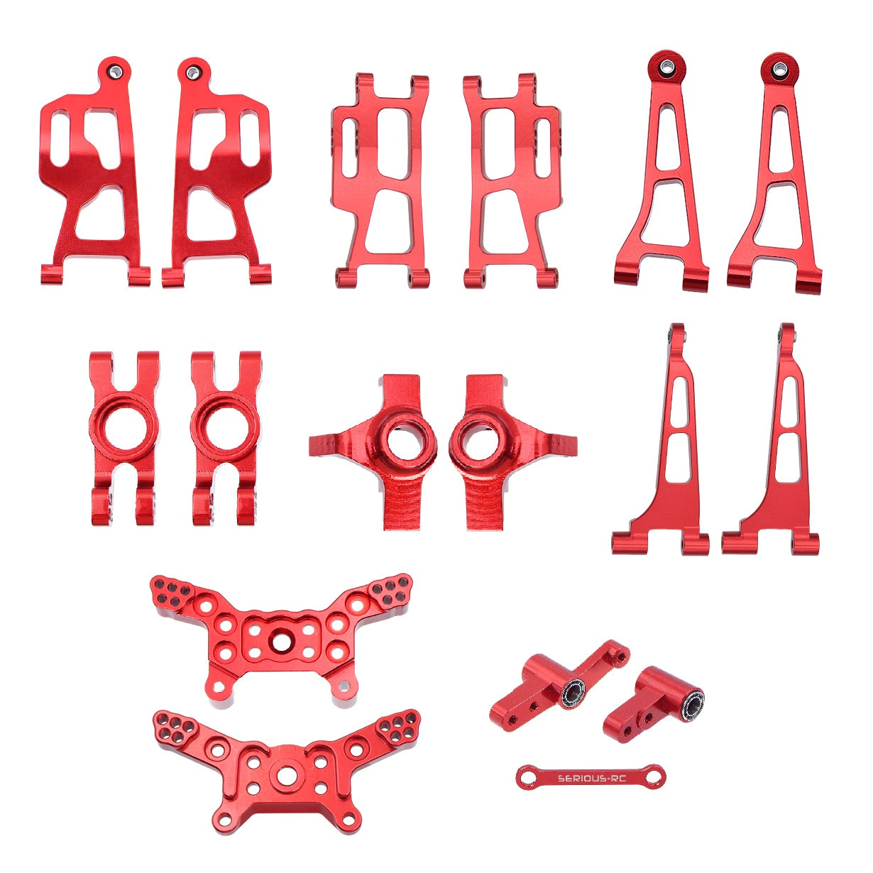JOYSOG Pièces RC pour Hyper Go 1/14 14209 14210 H14BM Kit de tige de direction avant arrière inférieur supérieur en aluminium (doré JOYSOG Pièces RC pour Hyper Go 1/14 14209 14210 H14BM Kit de tige de direction avant arrière inférieur supérieur en aluminium (doré