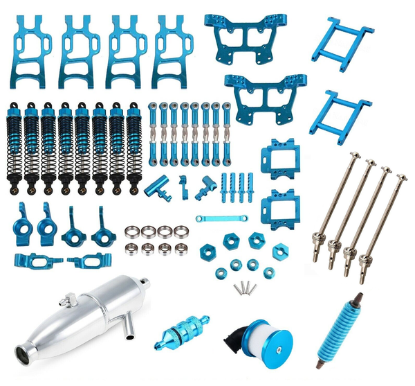 Blue Alloy Upgrade Pack for the HSP Nitro Tyrannosaurs Monster Truck 94108