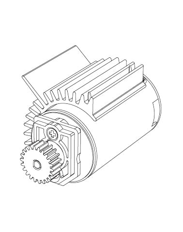 MJX Hyper Go 14301 14302 Complete Brushless Motor with Fan & Pinion - Part Number B284C