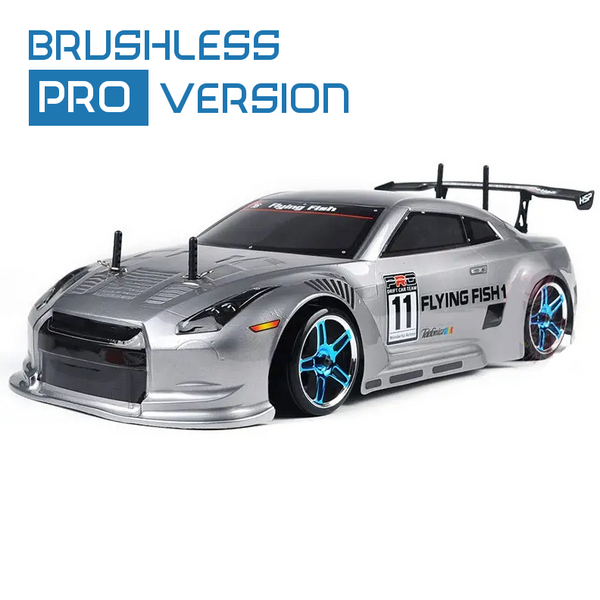 HSP Flying Fish Brushless 1:10th Scale Drift Car - Silver (Pro 2S & 3S LiPo Version)