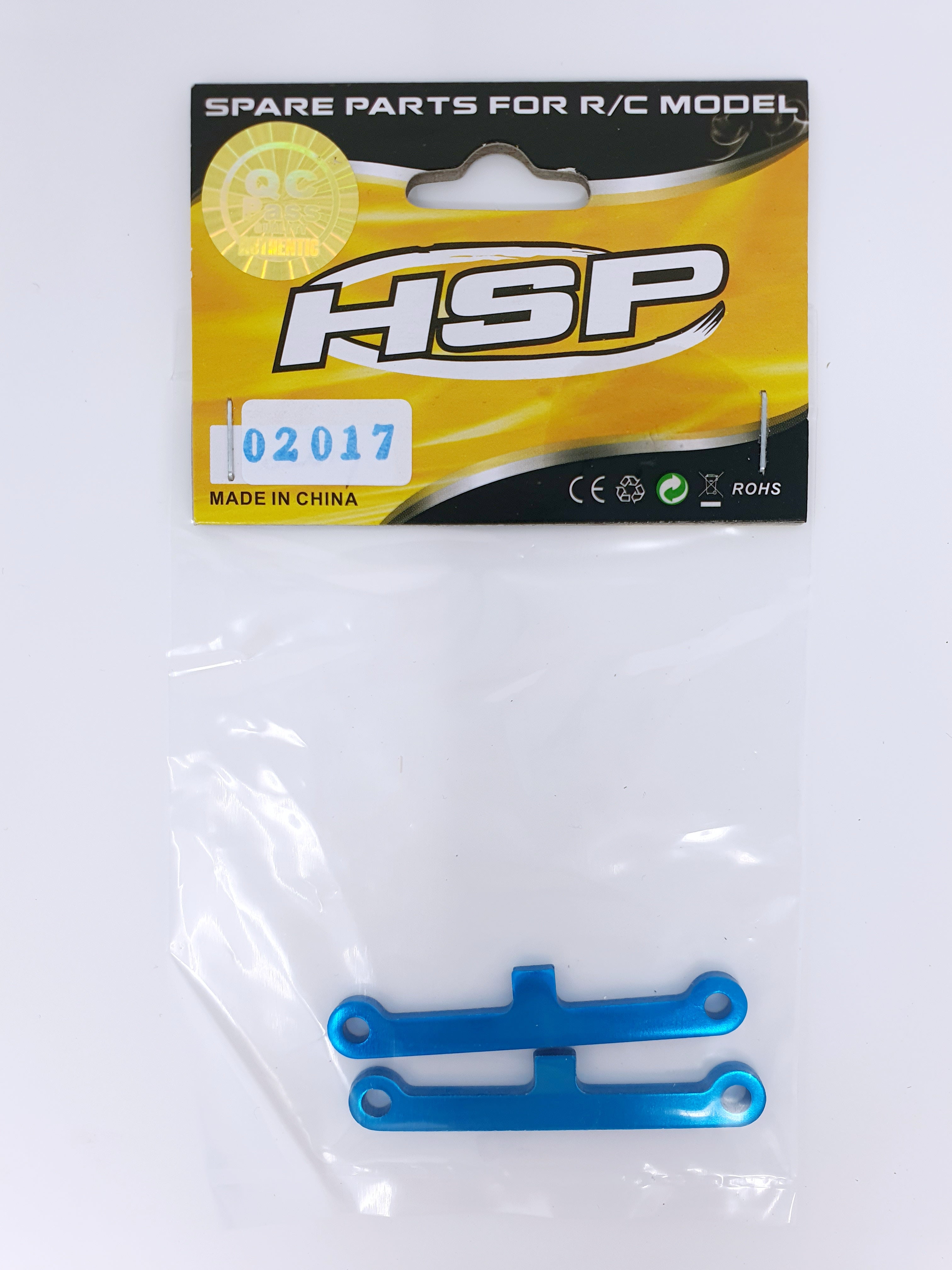 HSP Supporto Braccio Sterzo Anteriore In Plastica Nera (2 Pz) Per 1/10 RC