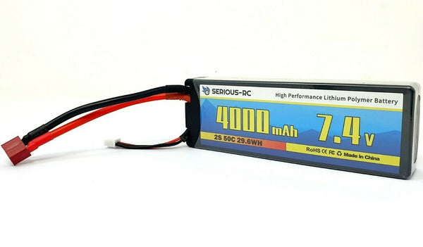 7.4v 2S 4000 mAh LiPo Rechargeable Battery Pack with Deans Connector