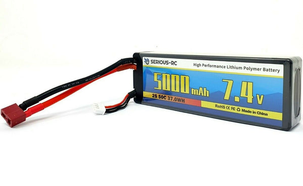 7.4v 2S 5000 mAh LiPo Rechargeable Battery Pack with Deans Connector