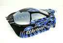 HSP Off Road Nitro RC 1/10 Buggy Body Shell BLUE Flame 06027 66001 - NEW