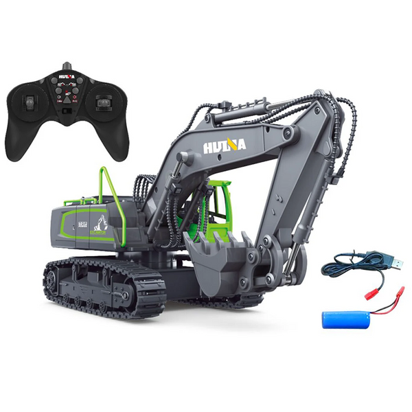 Huina 1558 RC Digger Excavator 1/18 Scale Remote Controlled Excavator 2.4G 11Ch