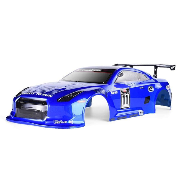RC Car Body Shell HSP On Road 1/10 Scale Body Shell Pre-Painted Nissan GTR Blue
