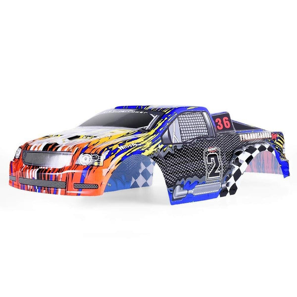 HSP RC Truck Car Body Shell Blue/Orange With Stickers 1/10 HSP 94188 94111 94108