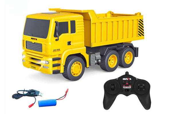 Huina 1337 RC Dump Truck 1/18 Scale Remote Controlled Digger Tipper with Lights