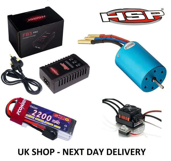 Genuine HSP BRUSHLESS RC Car Truck Buggy 3S LiPo Motor Kit - Complete Package