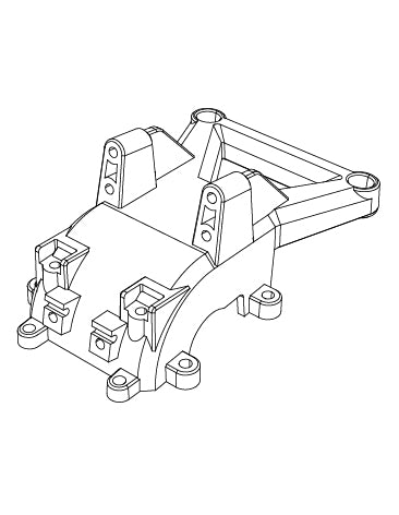 MJX Hyper Go 10208 V1 Front Gearbox Cover - Part Number 10160