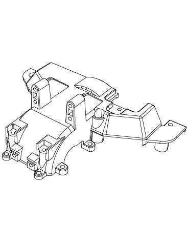 MJX Hyper Go 10208 V1 Rear Gearbox Cover - Part Number 10190