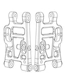 MJX Hyper Go 1:10 Scale Rally Rear Lower Suspension Arms - Part Number P10254