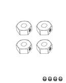 MJX Hyper Go Replacement 12mm Metal Wheel Hexes - Part Number 10440