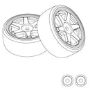 MJX 14301 14302 Pre-Glued Drift Wheels 4 Pack - Part Number 1415C