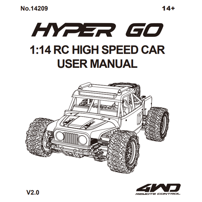 MJX 14209 Parts Manual - 14209 V2 Product Manual Download