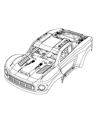 MJX Hyper Go 14211 Body Shell with LED Lights - Part Number 1430D