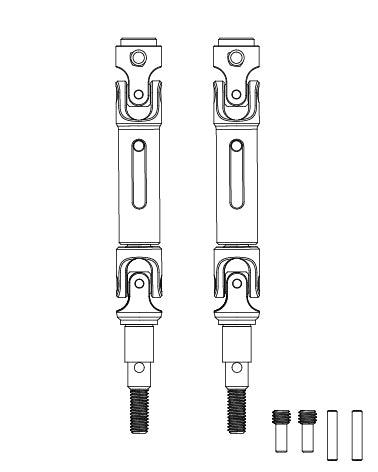 MJX Hyper Go 14211 Telescopic Drive Shafts (2 Pack) - Part Number 14410C