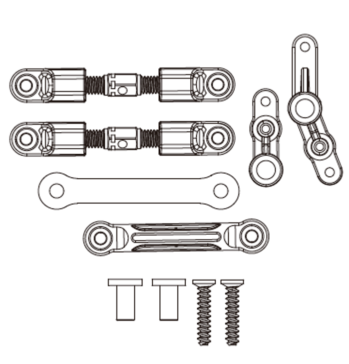 MJX Hyper Go 14209 14210 Complete Steering Set - Part Number 14430C