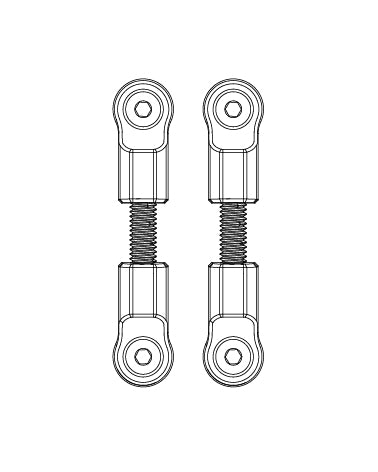 MJX Hyper Go 14211 Steering Linkages Tie Rods - Part Number 14431D