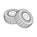 MJX Hyper Go Buggy 16207 and 16213 Wheels with Tires - Part Number 16300M2
