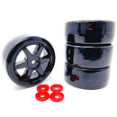 MJX 14301 14302 Pre-Glued Drift Wheels 4 Pack - Part Number 1415C