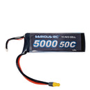 3S 11.1V 5000 mAh LiPo Rechargeable Battery Pack with XT60, Deans & EC3 Plugs