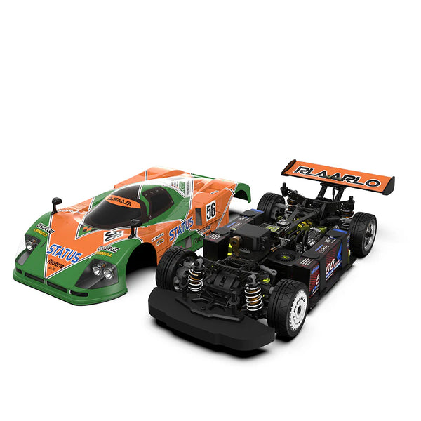 Rlaarlo AK-787 Carbon Brushless 1:10 Scale Race Car - Orange (Dual Motor Version)