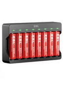 EBL 8 Slot Smart LCD Screen Charger for AA and AAA Li-On Batteries with USB Input