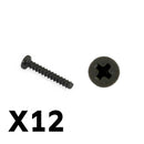 HBX 2996A Pan Head Self Tappiing Screws PBHO 2x12mm - Part Number S204