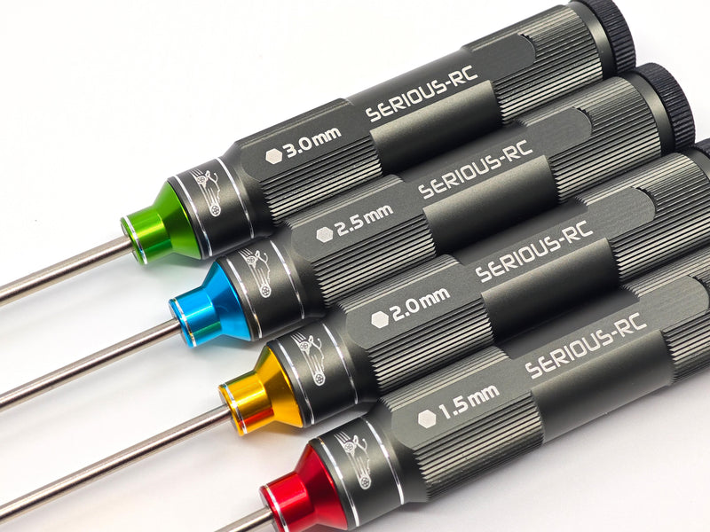 Titanium Hex Driver Set 4 Sizes 1.5, 2.0, 2.5, 3.0mm With Hard Case