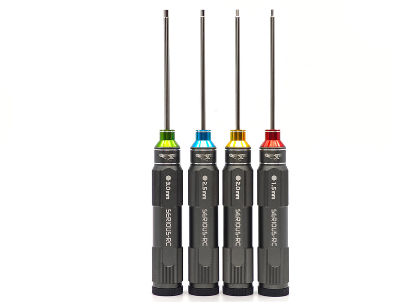 Titanium Hex Driver Set 4 Sizes 1.5, 2.0, 2.5, 3.0mm With Hard Case