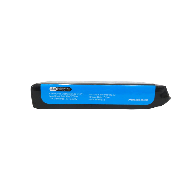 3S 11.1V 5000 mAh LiPo Rechargeable Battery Pack with XT60, Deans & EC3 Plugs