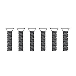 MJX Hyper Go Countersunk Machine Screws 6 Pack - Part Number M25845