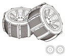 MJX Hyper Go 14209 14210 Paddle Tyre Wheels 4 Pack - Part Number 14300E2