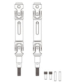 MJX Hyper Go 14209 14210 Rear CVD Shafts 2 Pack - Part Number 14410B / 14410N