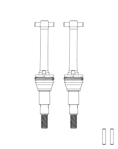 MJX Hyper Go 1:14 Front/Rear CVD Drive Shafts 2 Pack - Part Number 14410