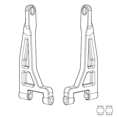 MJX Hyper Go 16207 2 Pack Rear Upper Suspension Arm - Part Number 16240B