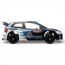 MJX 10304 Side view of a rally car with branding on a white background