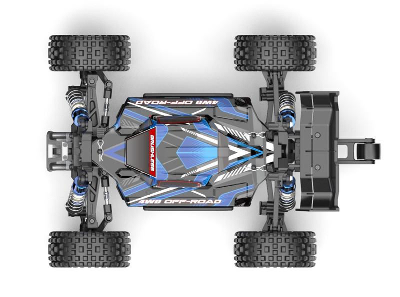 picture of the mjx 16207 RC buggy from above