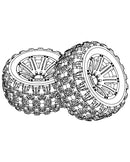 MJX Hyper Go 12212 Wheels with Pre-Glued Tyres (2 Pack) - Part Number P12150