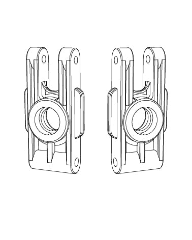 MJX Hyper Go 12212 Rear Hub Carriers - Part Number P12260