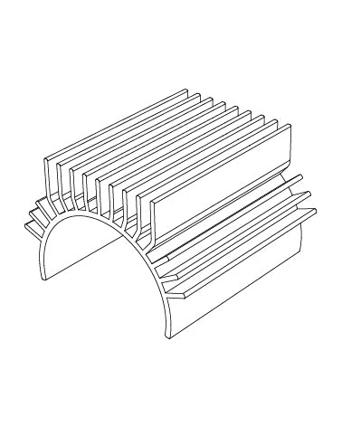 MJX Hyper Go 12212 Replacement Motor Heat Sink - Part Number P12395
