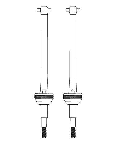MJX Hyper Go 12212 Replacement CVD Drive Shafts (2 Pack) - Part Number P12410