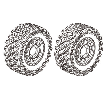 MJX HYPER GO H12 Wheels & Tyres (2 Pack) - Part Number P12Y10B