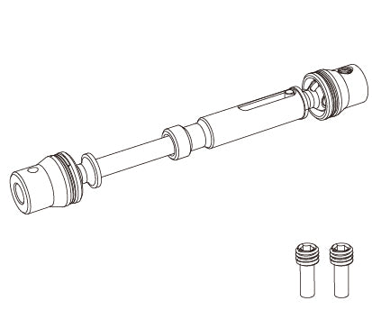 MJX HYPER GO H12Y Rear Driveshafts (2 Pack) - Part Number P12Y14