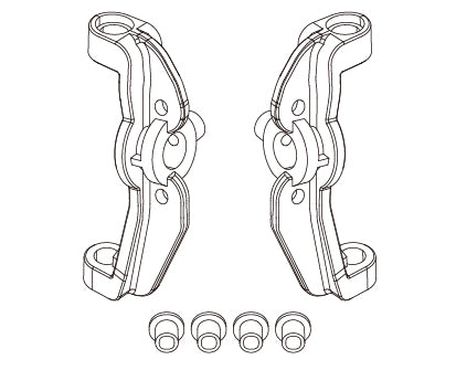 MJX HYPER GO H12Y Front Axle Adaptor - Part Number P12YSA04