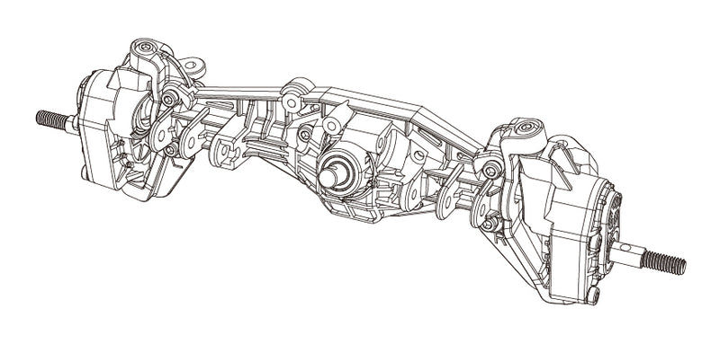 MJX HYPER GO H12Y Front Axle Assembly - Part Number P12YSA