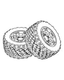 MJX Hyper Go 14207 Replacement Wheels & Tyres Set (2 Pack) - Part Number P14307