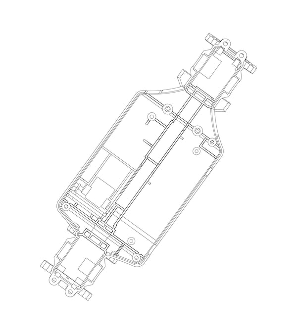 MJX Hyper Go 20208 Bottom Frame Chassis - Part Number P2015B