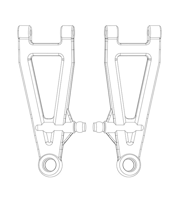 MJX Hyper Go 20208 Front Lower Suspension Arms - Part Number P2022
